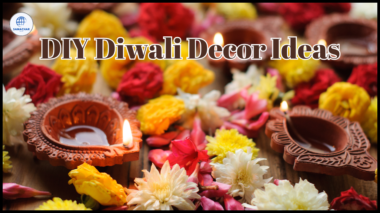 Diwali Home Decoration Ideas 2025 – festive home with diyas, lights, flowers and rangoli